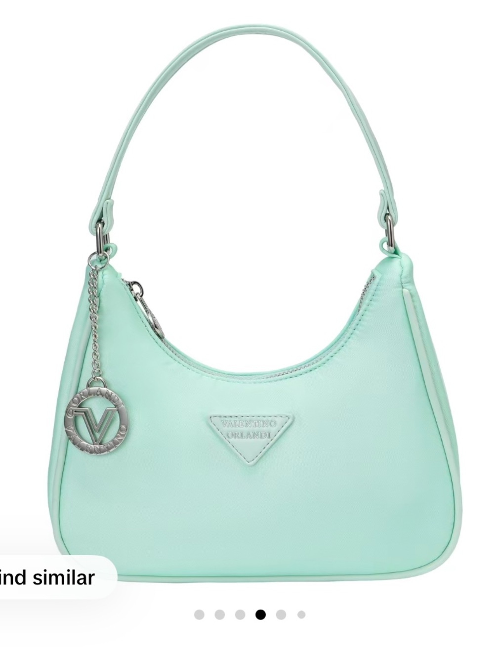 Valentino Orlandi mint green mini crescent shoulder bag